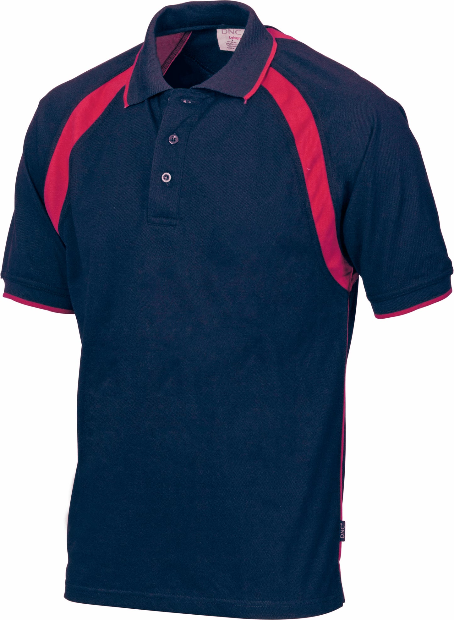 Mens Poly/Cotton Contrast Raglan Panel Polo