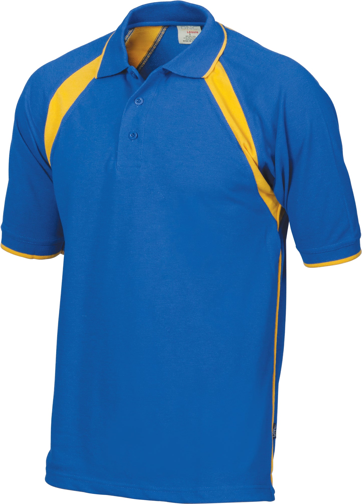 Mens Poly/Cotton Contrast Raglan Panel Polo