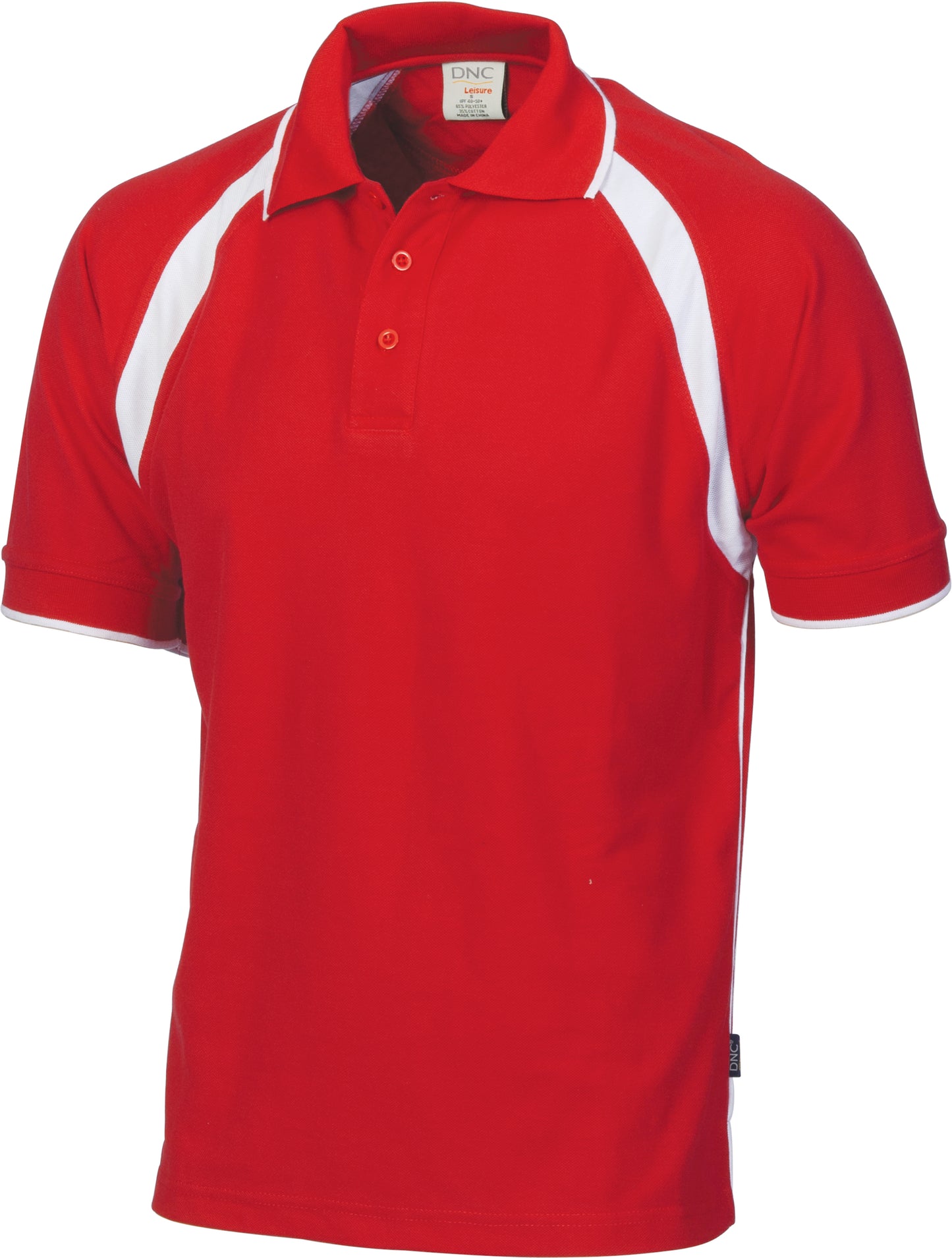 Mens Poly/Cotton Contrast Raglan Panel Polo