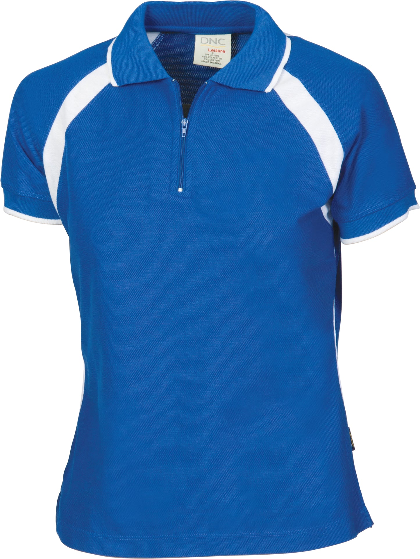 Ladies Poly/Cotton Contrast Raglan Panel Polo