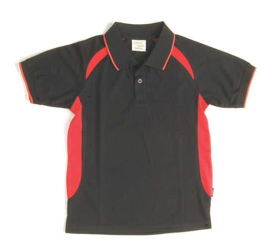 Kids Air Flow Contrast Raglan Mesh Polo