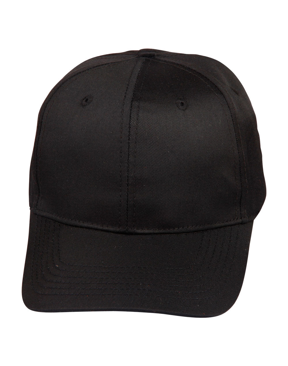 Cotton twill structured cap - Black