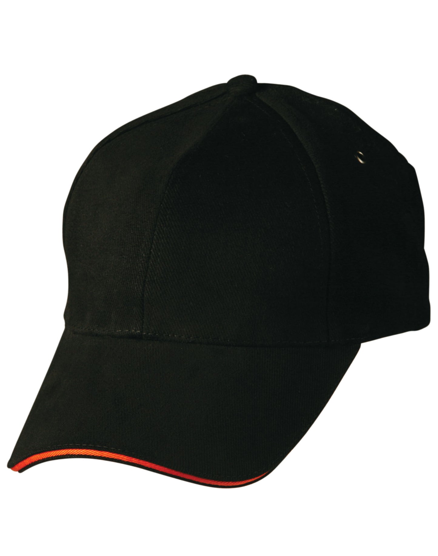 H/B/C sandwich peak cap - Black/Orange