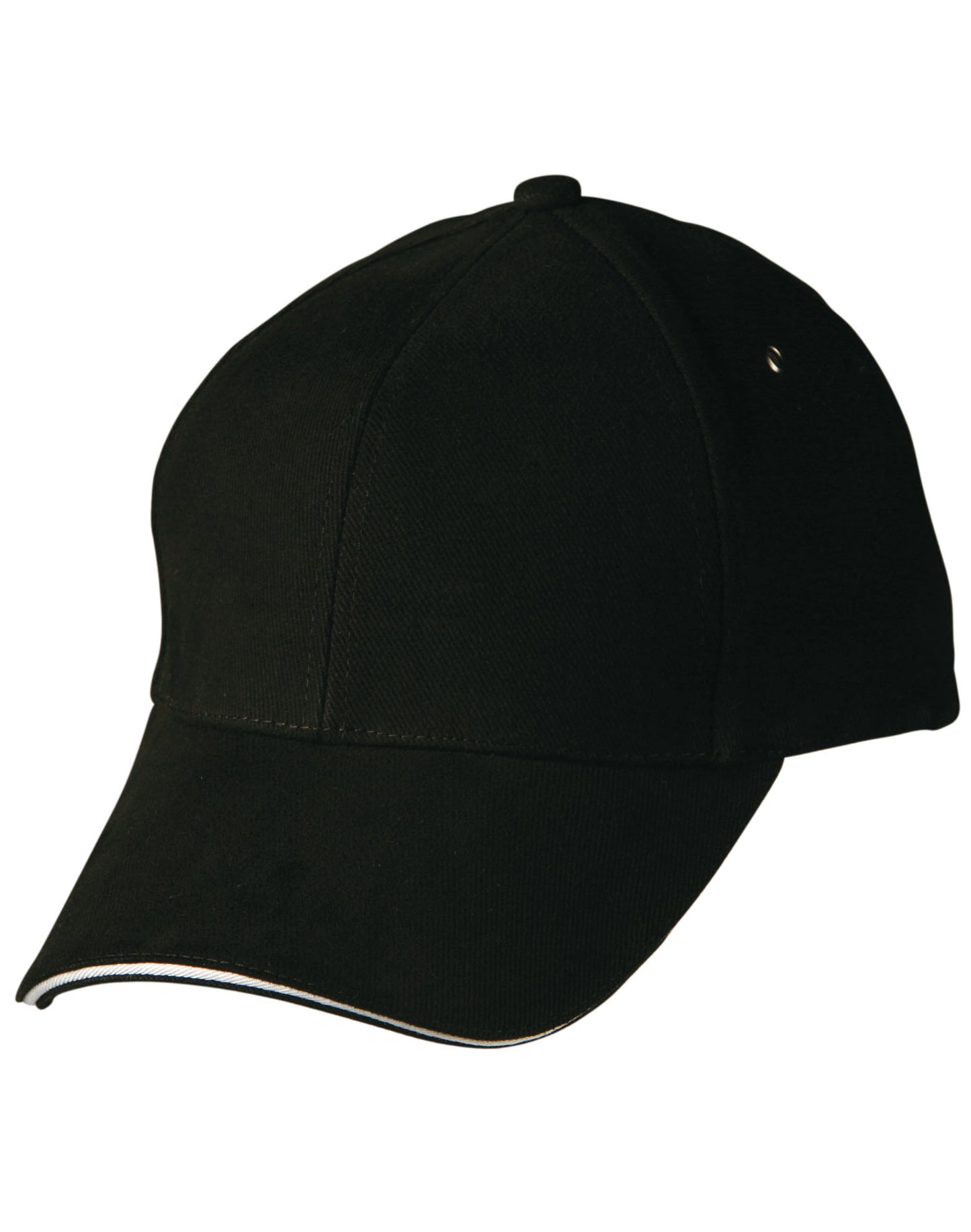 H/B/C sandwich peak cap - Black/White