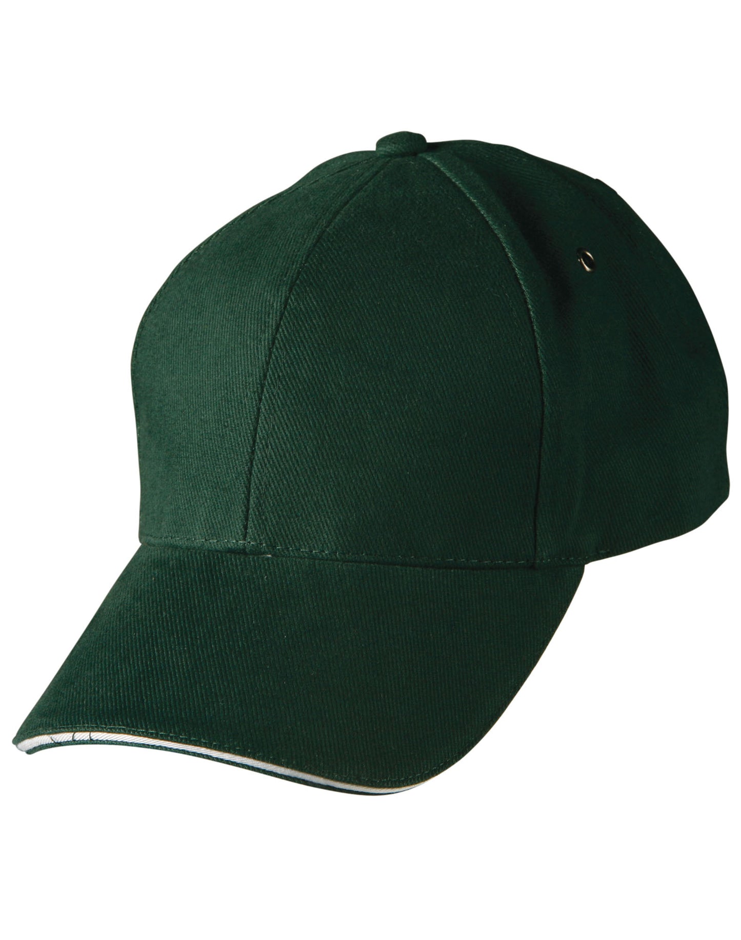 H/B/C sandwich peak cap - Bottle/White