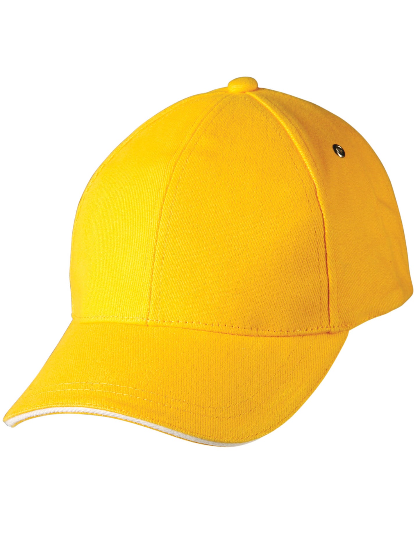 H/B/C sandwich peak cap - Gold/White