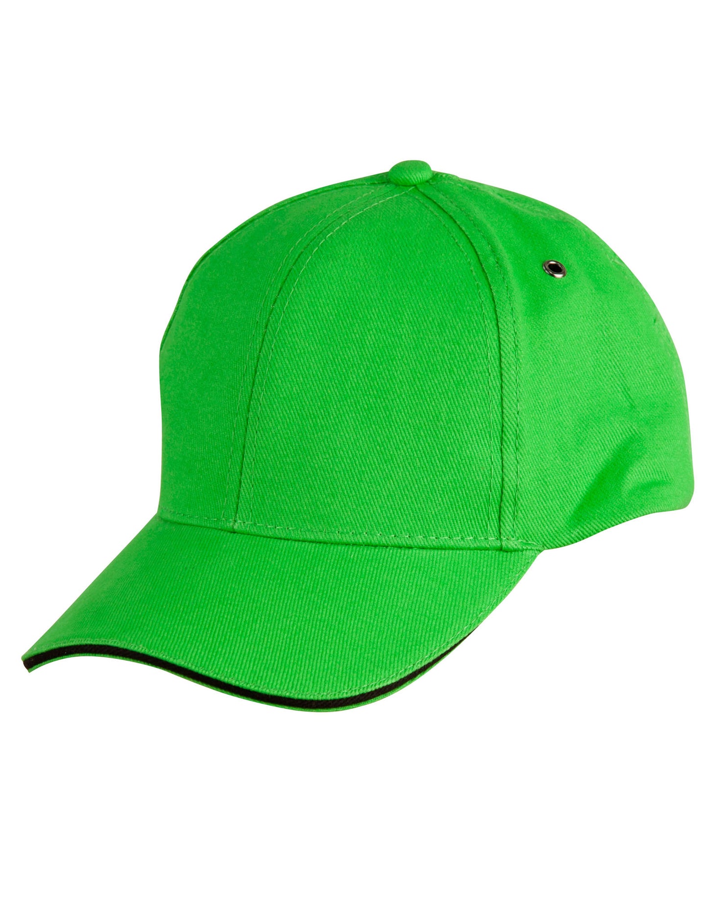 H/B/C sandwich peak cap - Lime/Black
