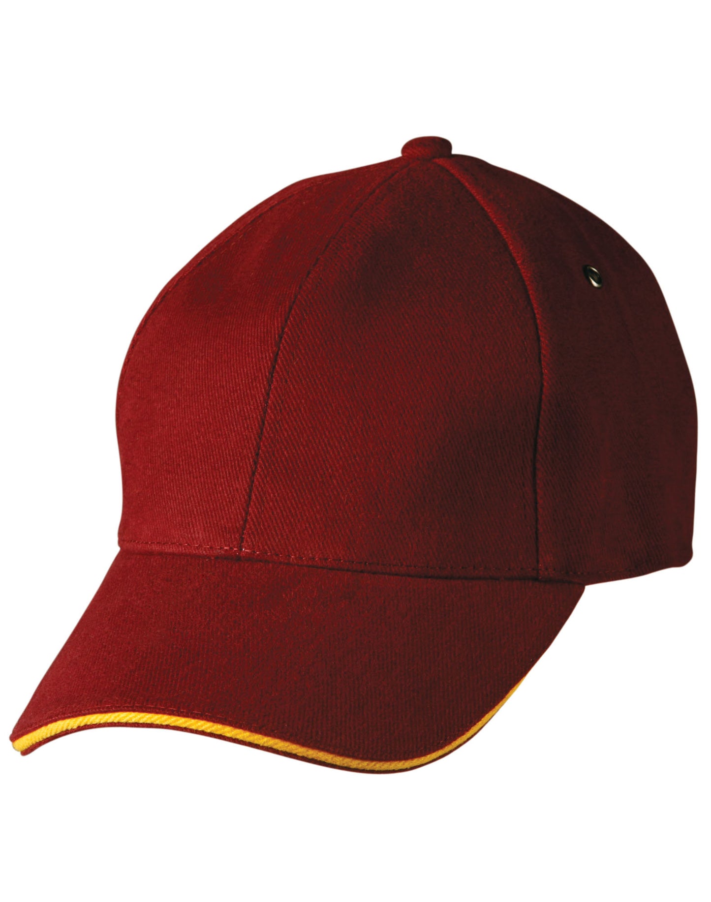 H/B/C sandwich peak cap - Maroon/Gold