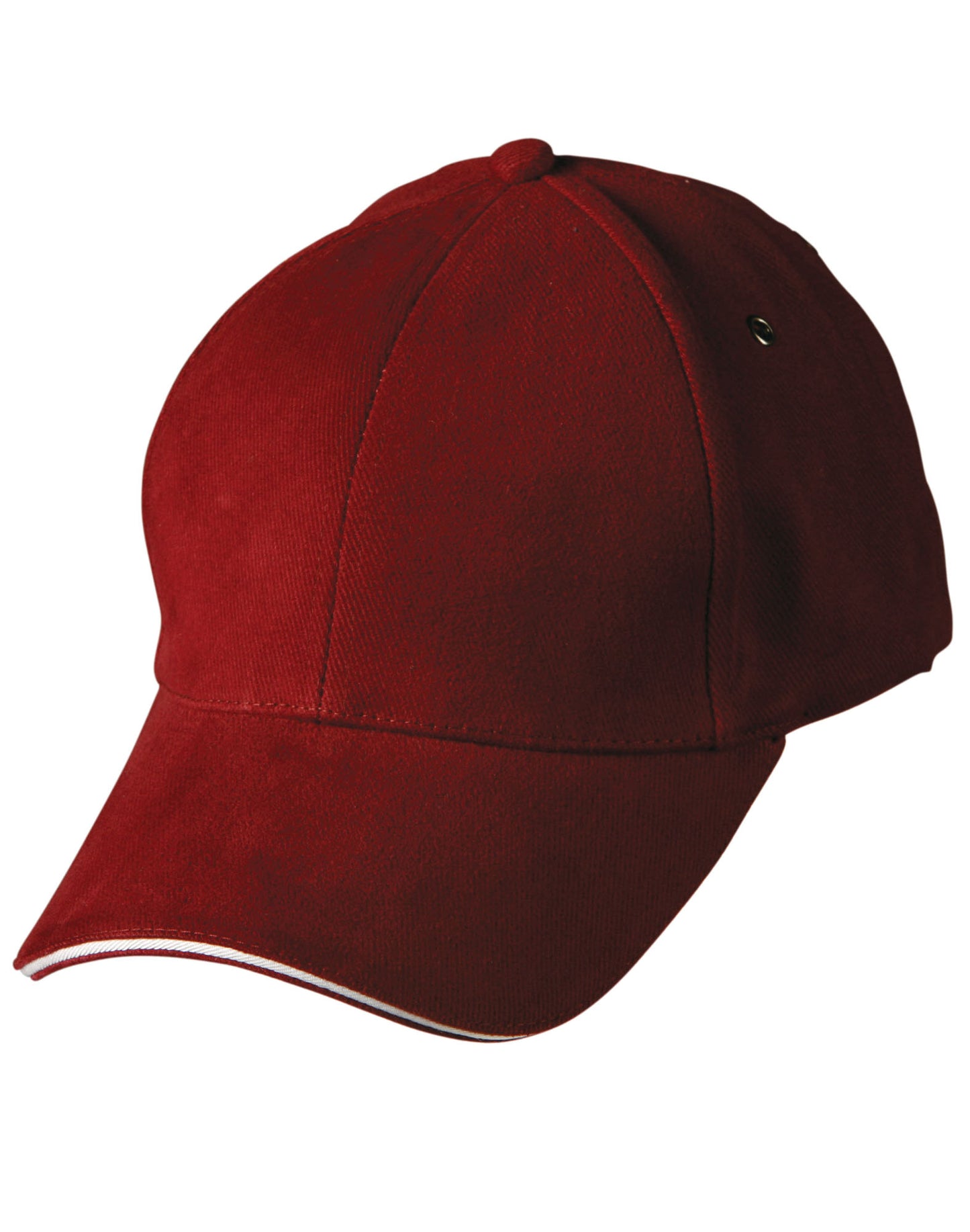 H/B/C sandwich peak cap - Maroon/White