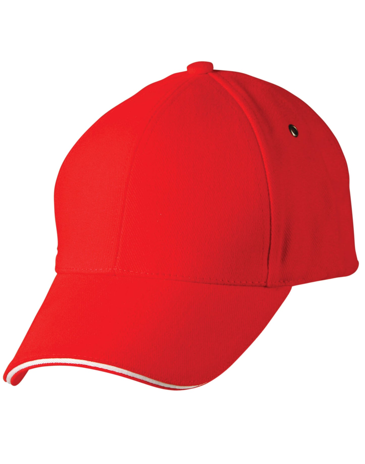 H/B/C sandwich peak cap - Red/White