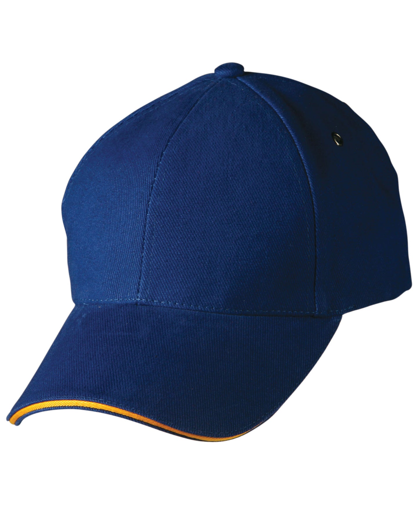 H/B/C sandwich peak cap - Royal/Gold