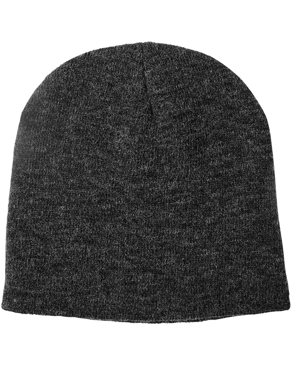 Acrylic Knitted Marl Beanie - Marl Black