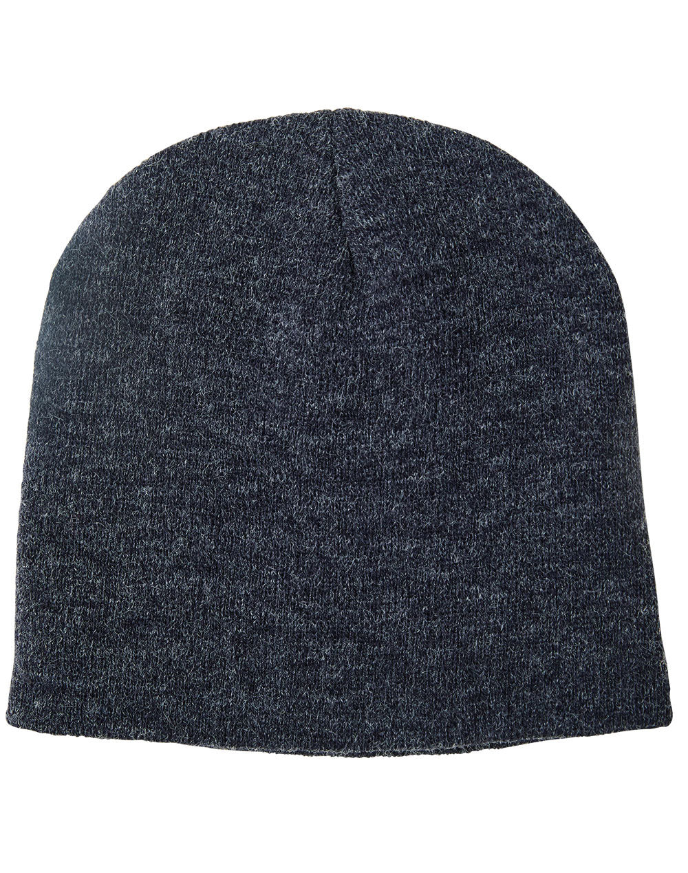 Acrylic Knitted Marl Beanie - Marl Navy