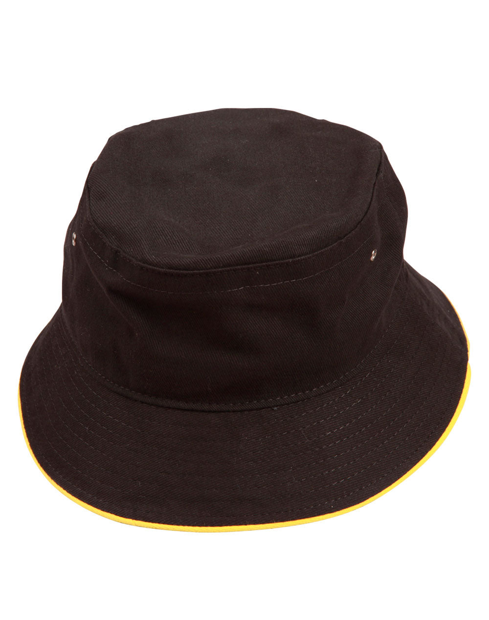 soft washed sandwich bucket hat - Black/Gold