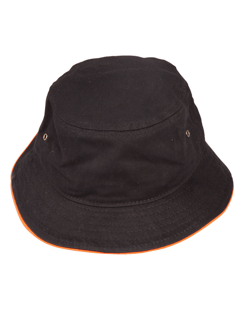 soft washed sandwich bucket hat - Black/Orange