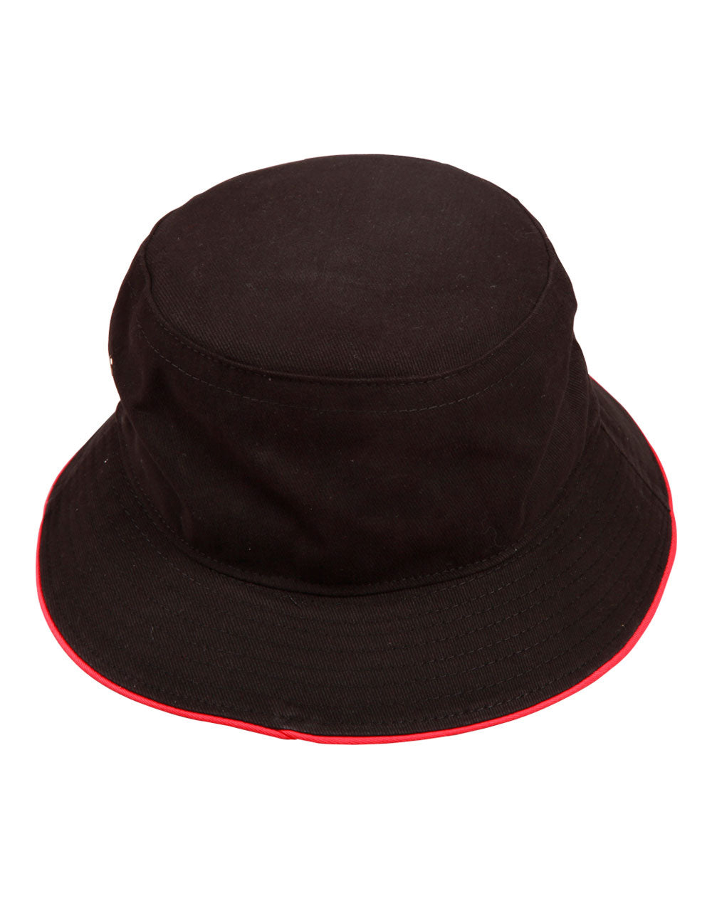 soft washed sandwich bucket hat - Black/Red