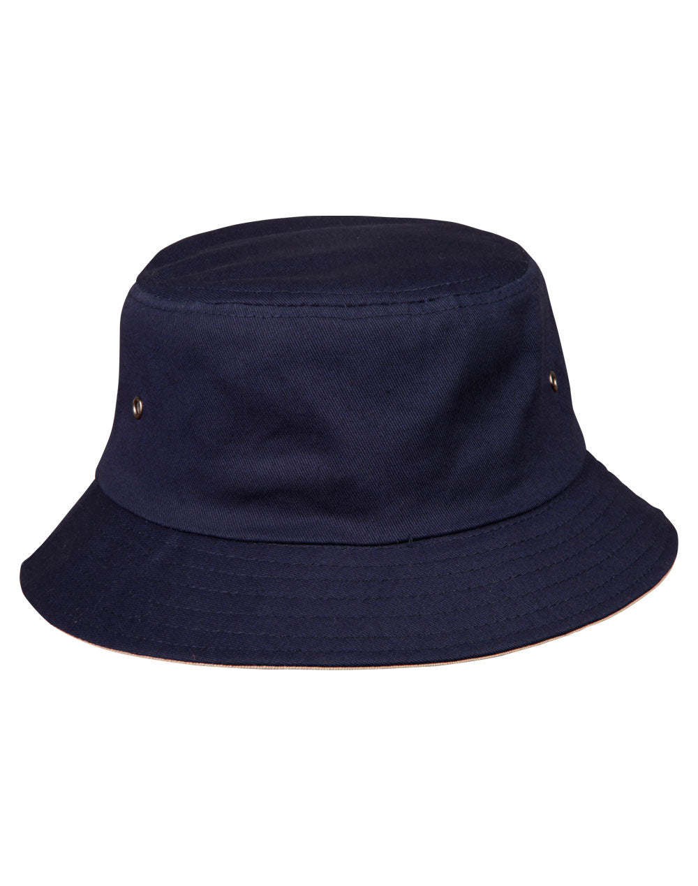 contrasting underbrim bucket hat - DarkNavy/Sand