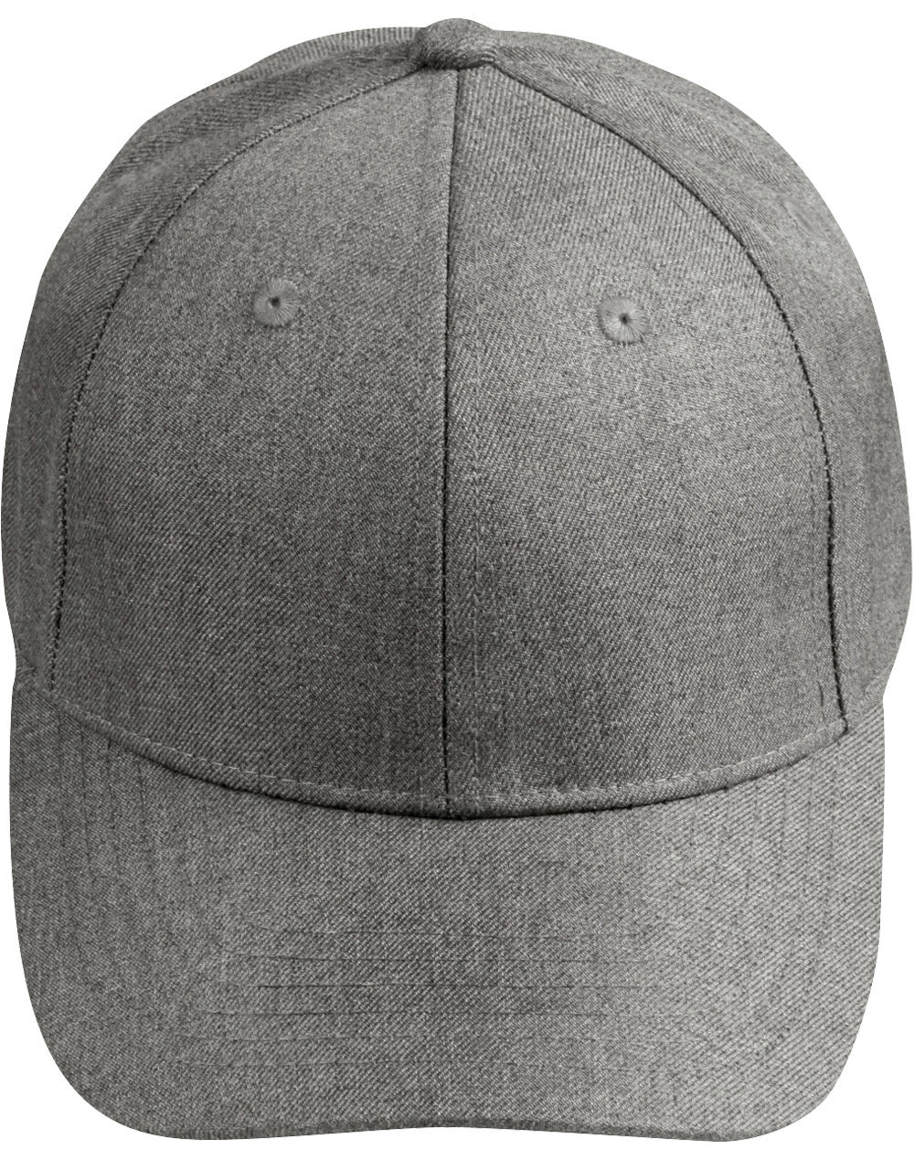 Premium Heather Polyester Baseball Cap - Grey