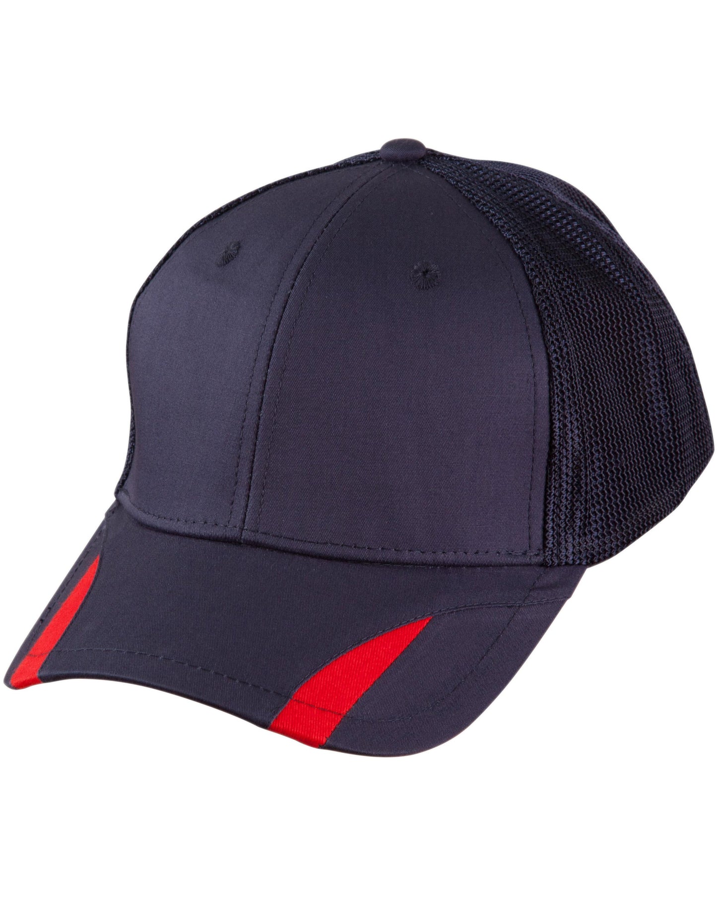 Contrast Peak Trim Cap - Navy/Red