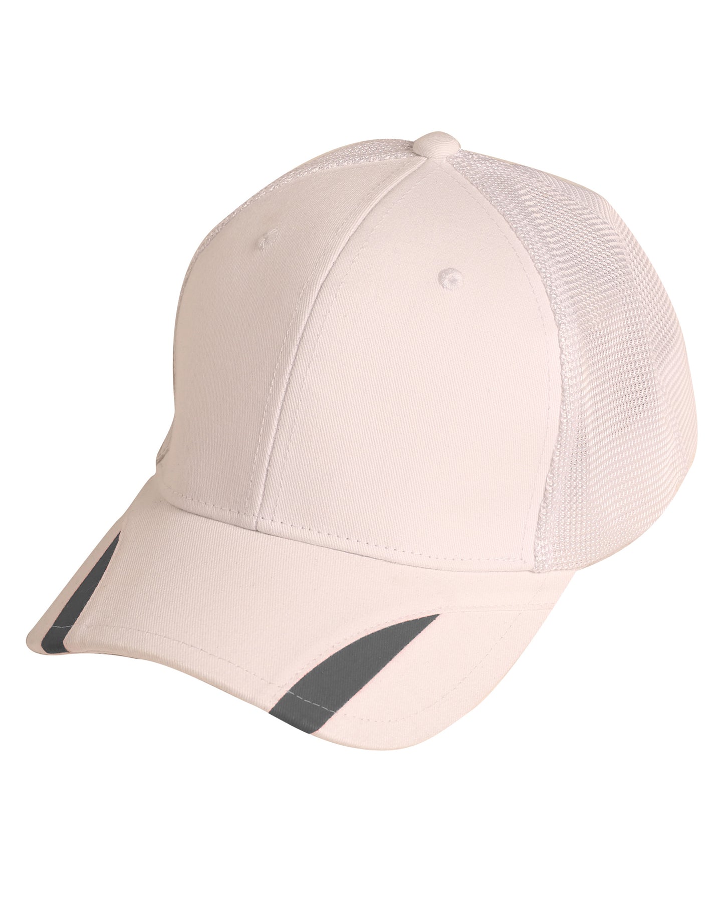 Contrast Peak Trim Cap - White/Grey