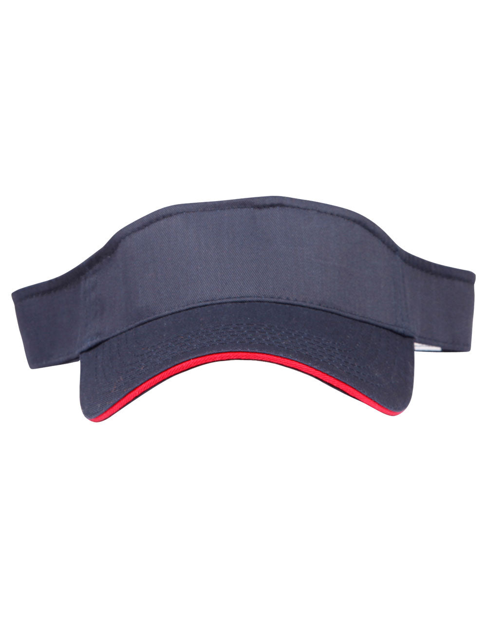 Polo twill visor - Navy/Red