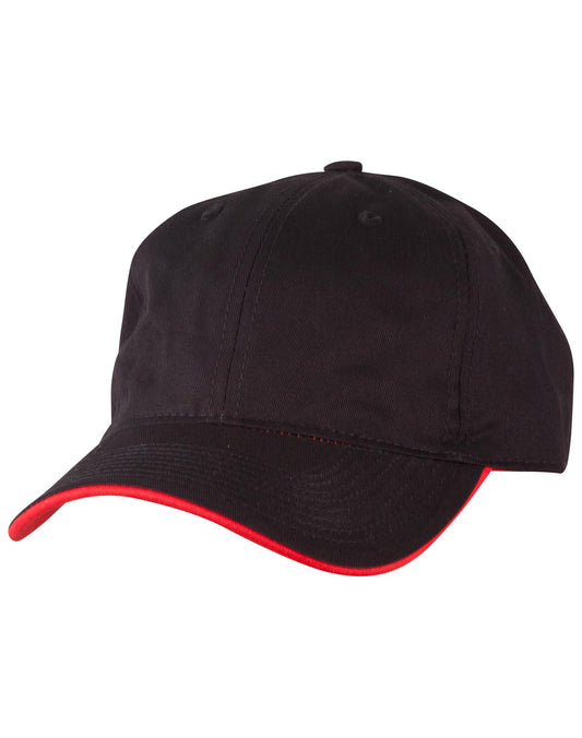 Underpeak Contrast Colour Cap - Black/Red