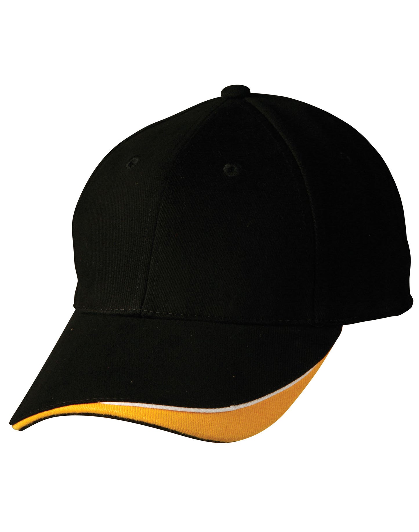 The edge, two tone heavy brushed  sandwich peak - Black/White/Gold