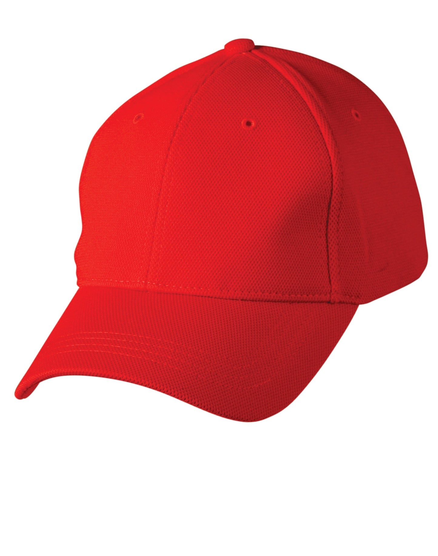 Pique mesh structured cap. - Red