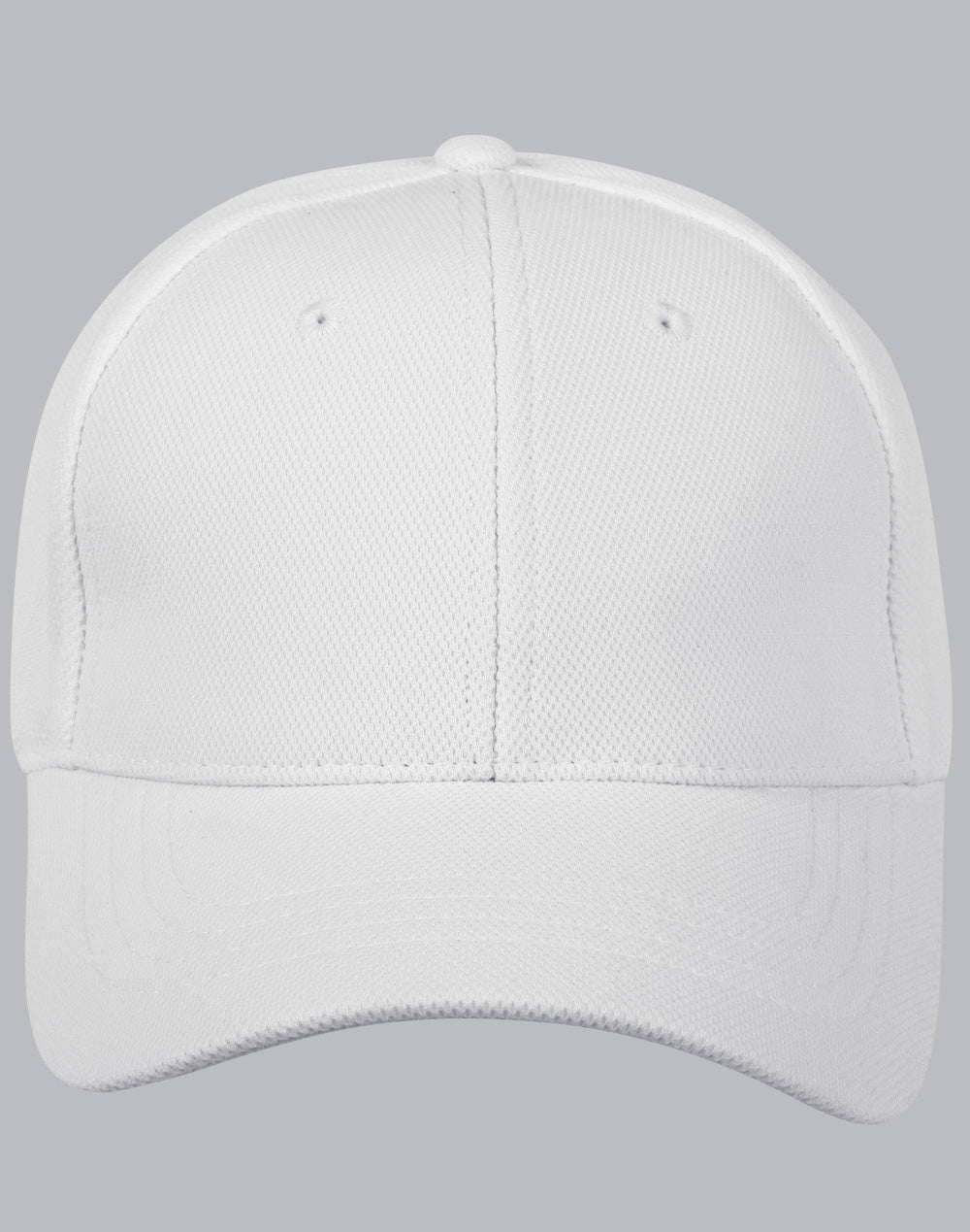 Pique mesh structured cap. - White