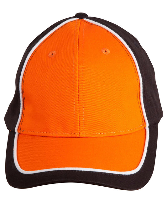 Arena Two Tone Cap - Black/White/Orange