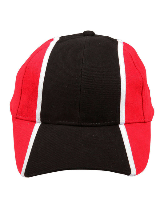 H/B/C tri-color baseball cap - Black/White/Red
