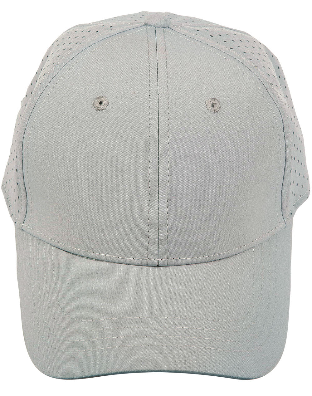 4-Way Stretch Laser Cut Runner's Cap - Silver Grey