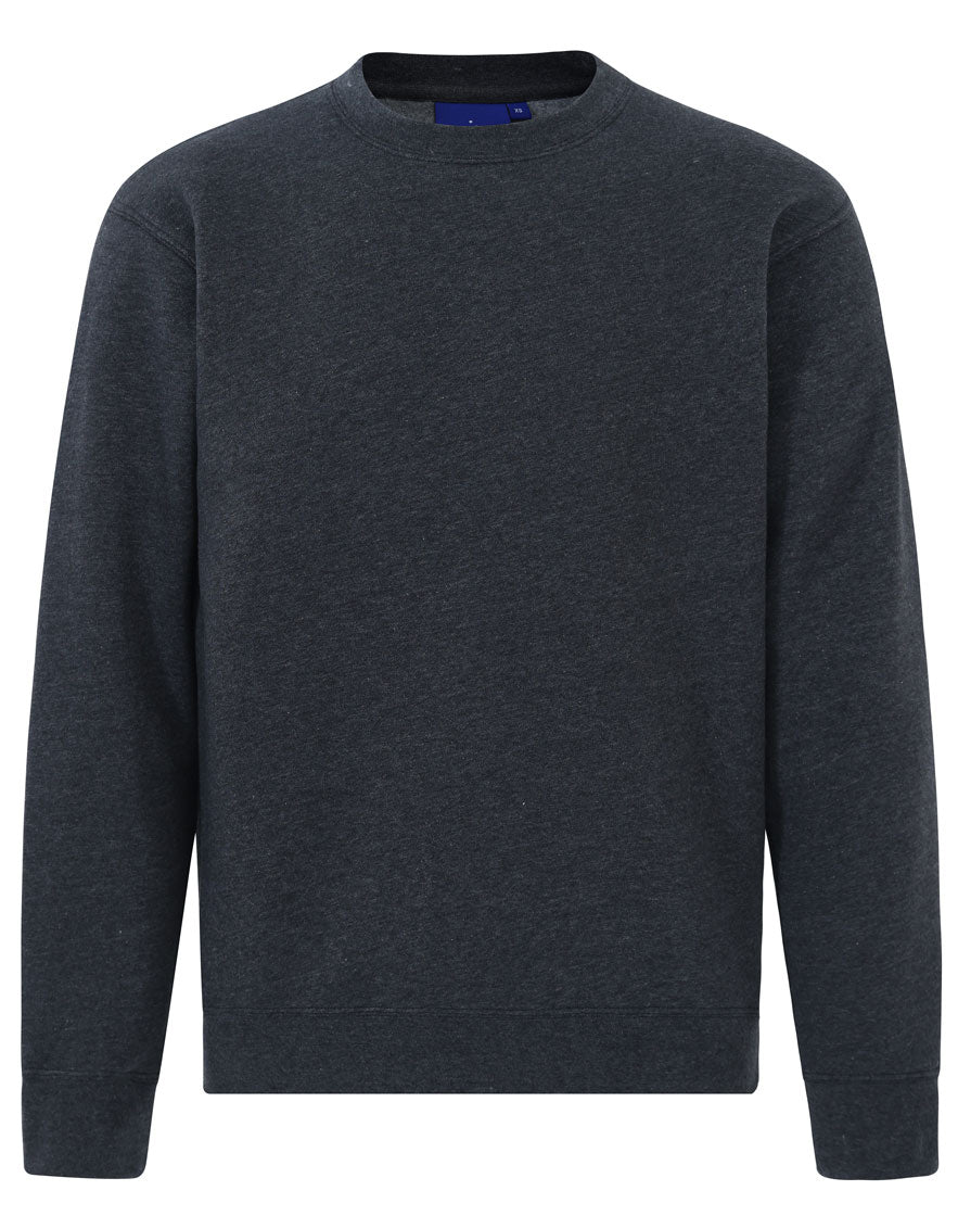 American style crewfleecy sweat - Marl Charcoal