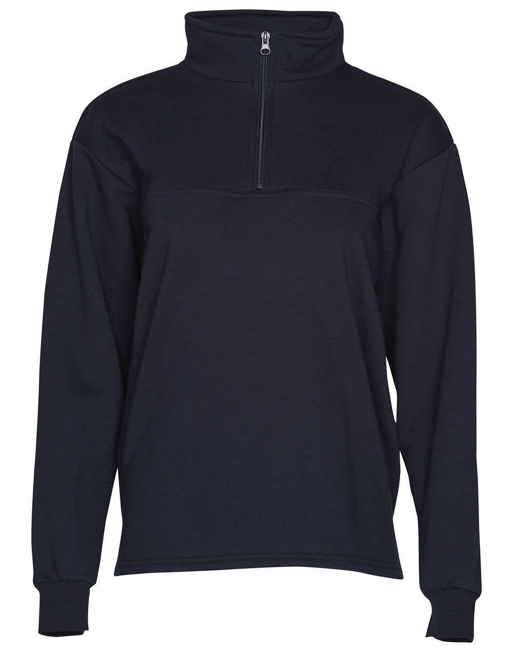 Kid's 1/2 zip collar fleecy sweat - Navy