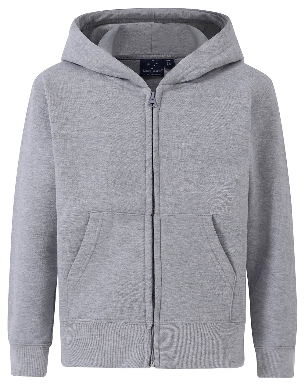 Kid's full-zip fleecy hoodie - Grey