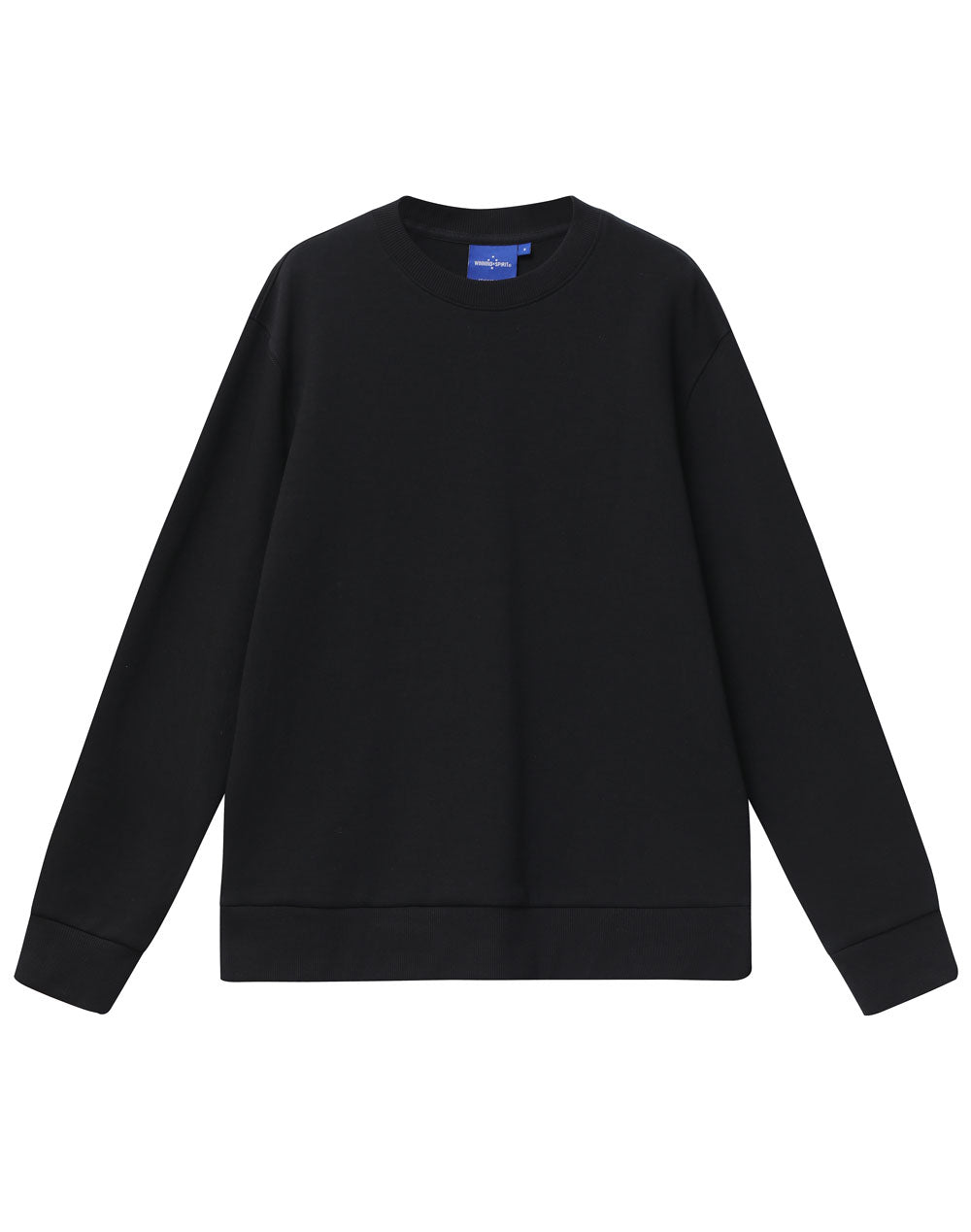 Unisex Airlayered CVC Crew Neck Sweater - Black