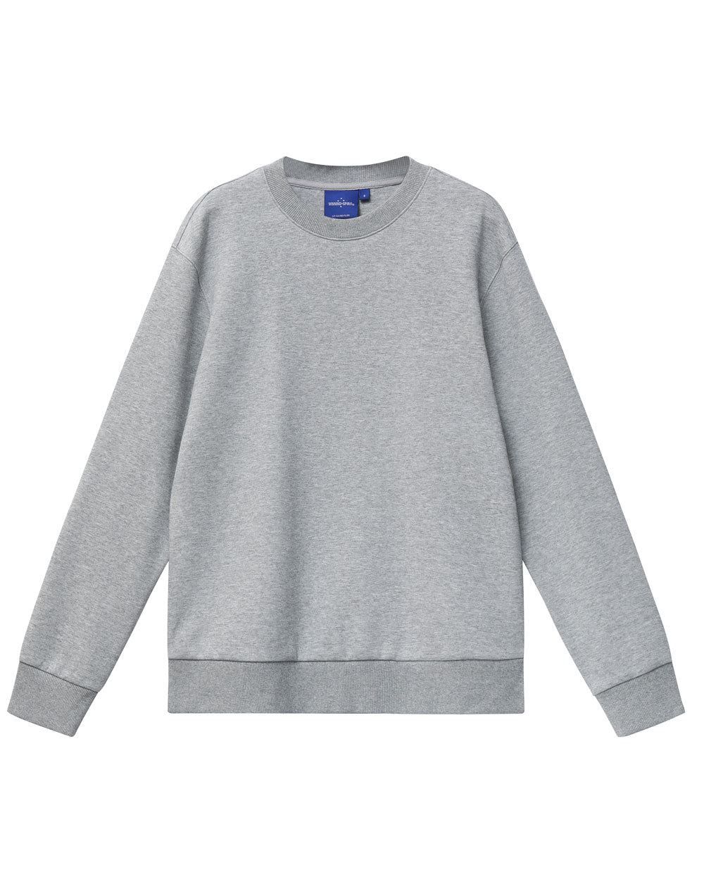 Unisex Airlayered CVC Crew Neck Sweater - Grey