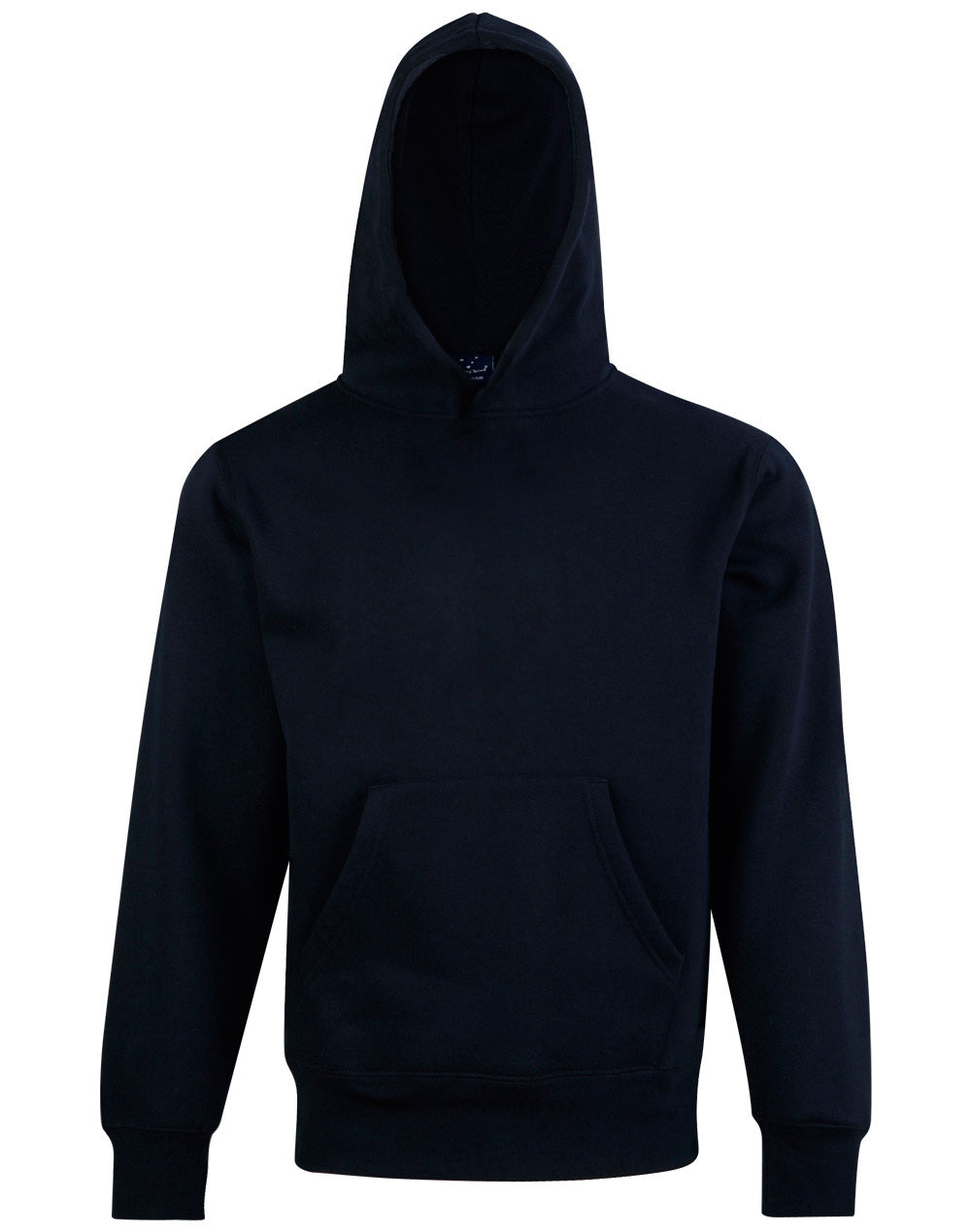 Kids' Close Front  Contrast Fleecy Hoodie - Navy/Navy