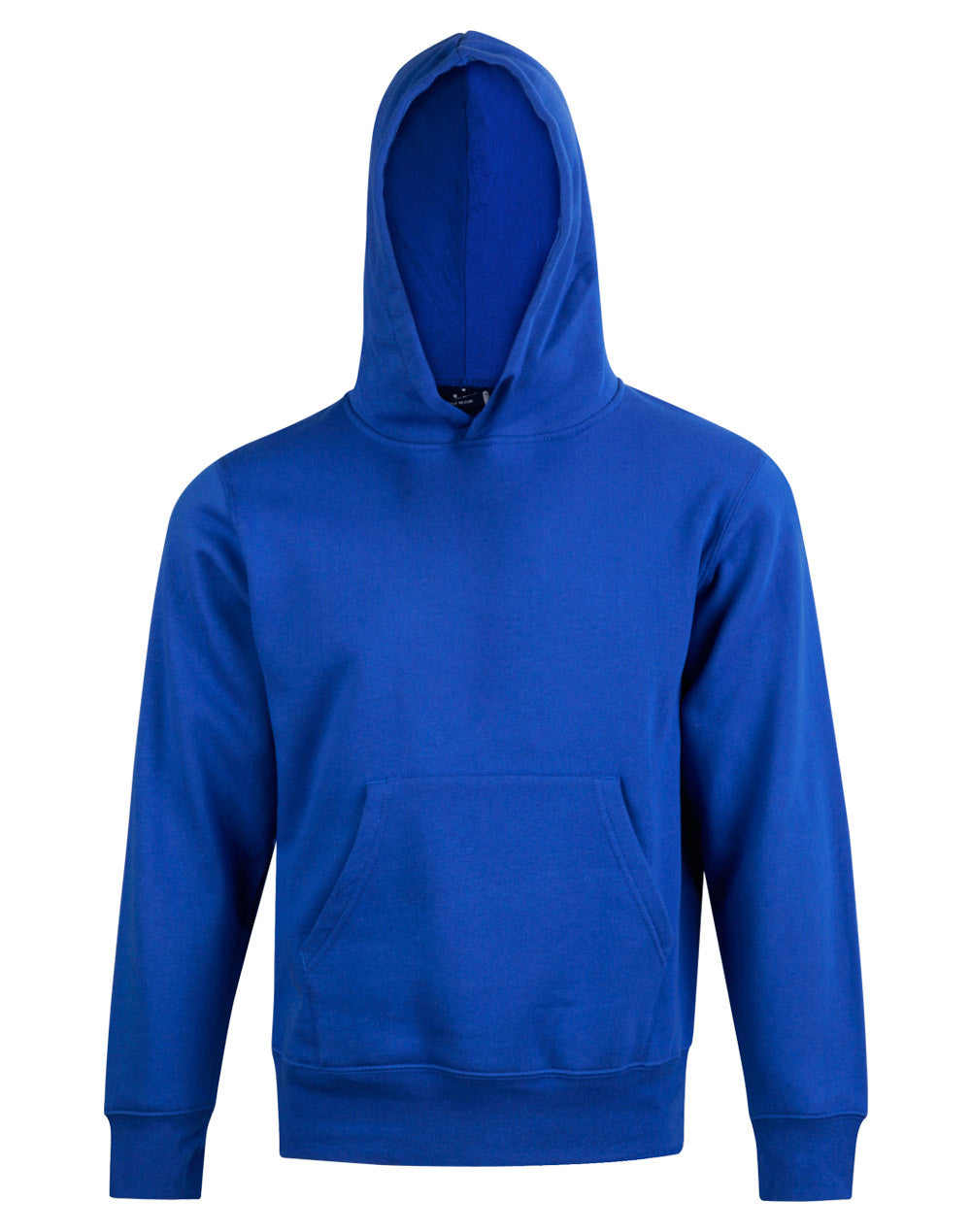 Kids' Close Front  Contrast Fleecy Hoodie - Royal/Royal