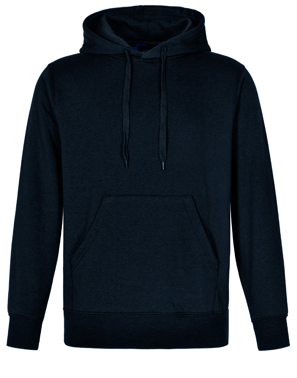 Adult's Close Front  Contrast Fleecy Hoodie - Navy/Navy