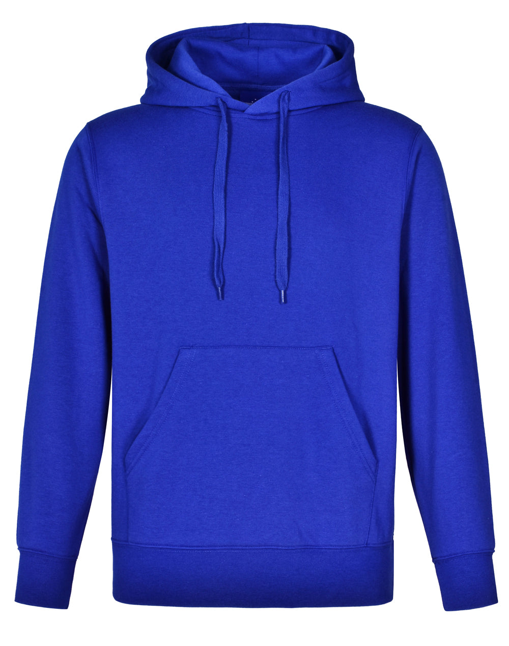 Adult's Close Front  Contrast Fleecy Hoodie - Royal/Royal