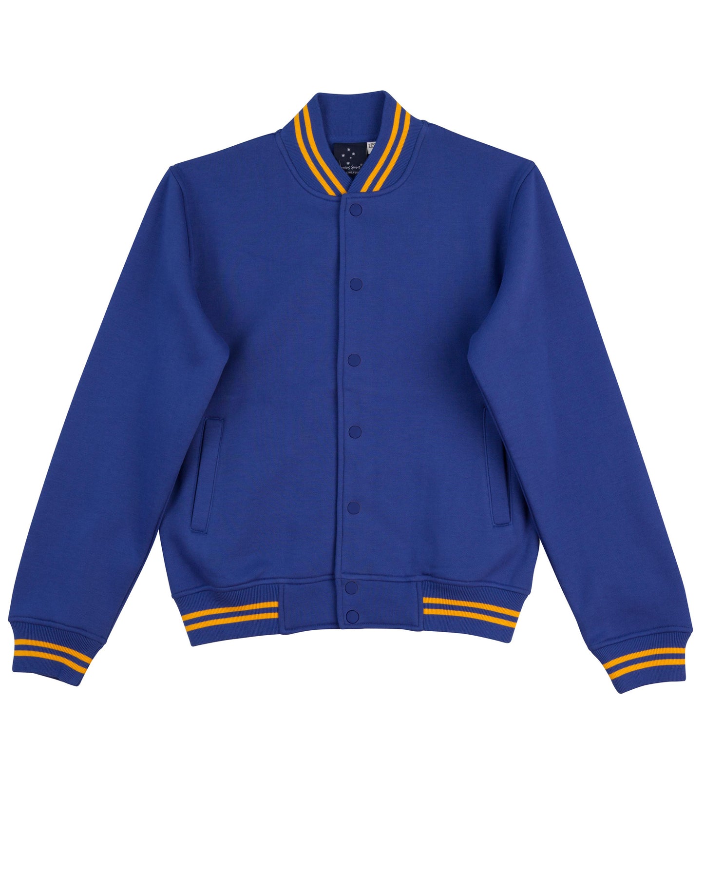 Kid's Fleece Varsity Jacket - Royal/Gold