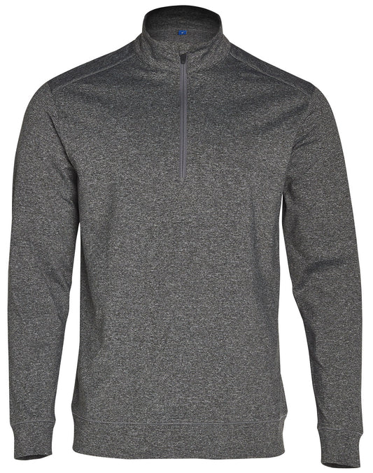 Men's Half Zip L/S Sweat Top - Charcoal