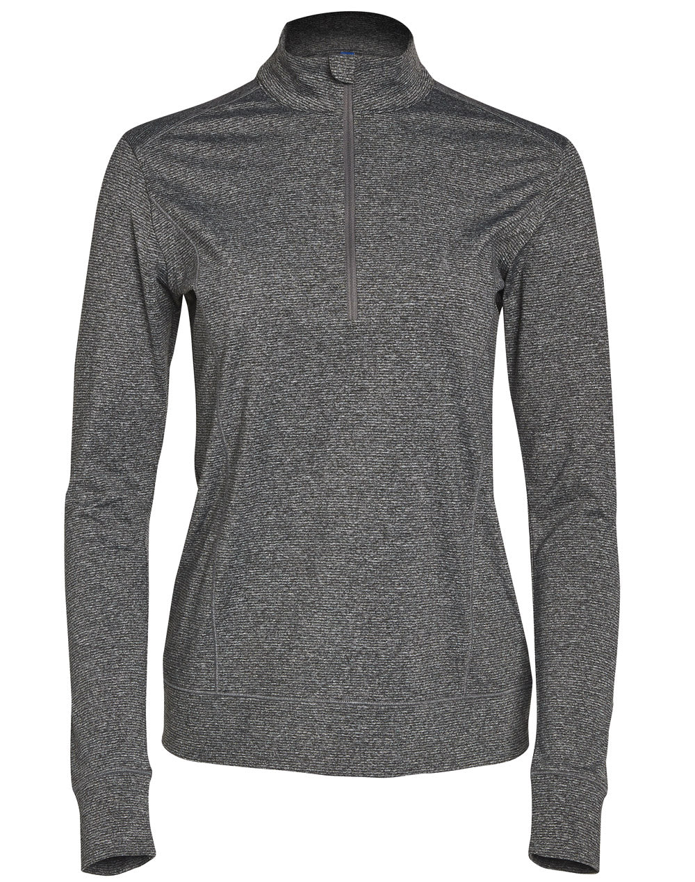 Ladies' Half Zip L/S Sweat Top - Charcoal