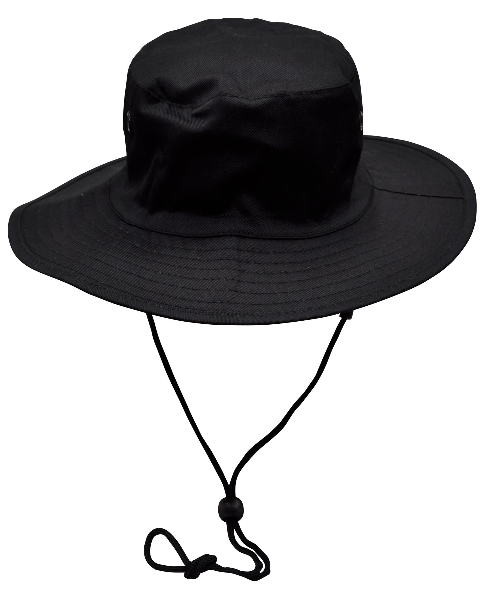 Surf hat with clip on chin strap - Black