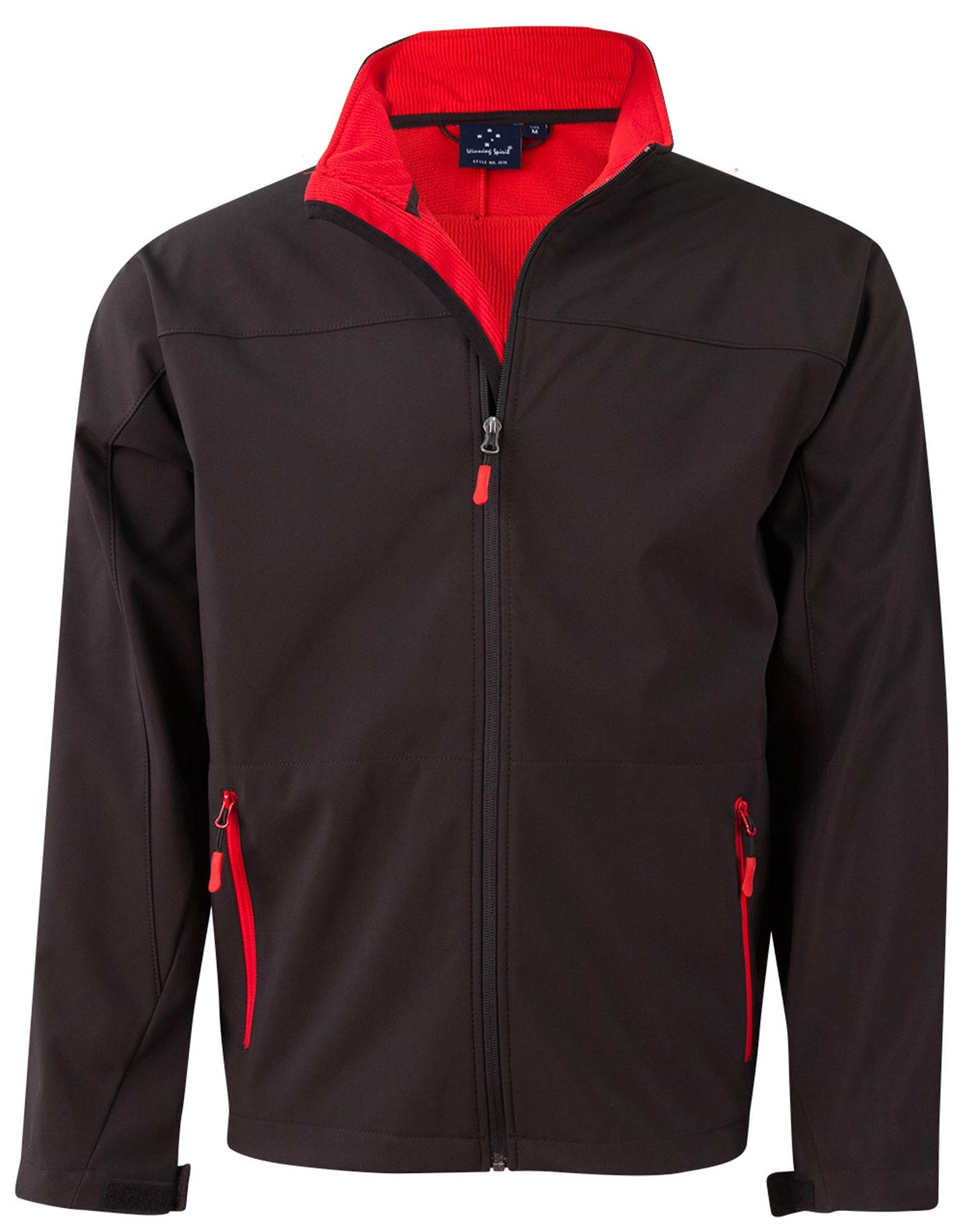 Men's Softshell Contrast Jacket - Black/Red