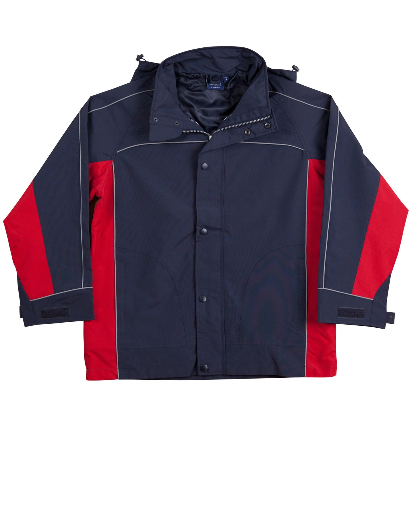3 in 1 Jacket, silver relective piping - Navy/Red
