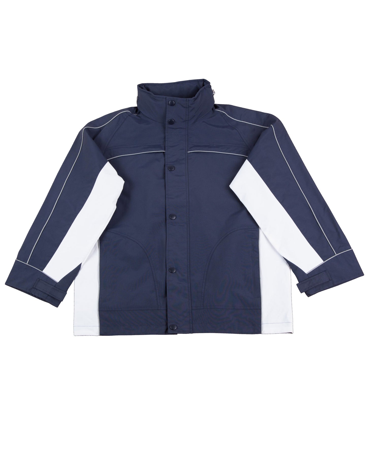 3 in 1 Jacket, silver relective piping - Navy/White