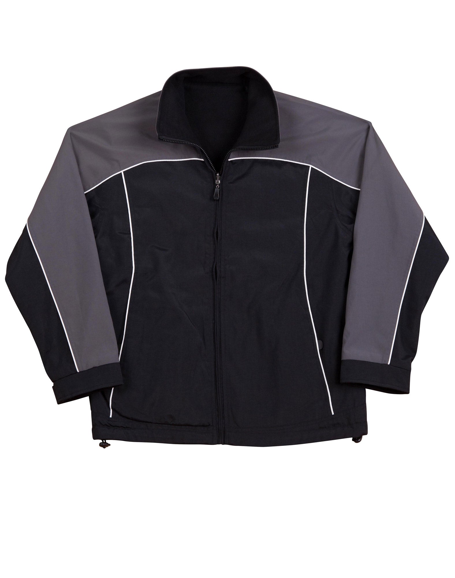 Reversible jacket contrast colors - Black/White/Grey