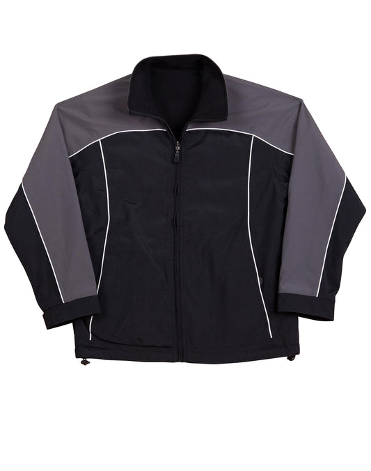 Reversible jacket contrast colors - Black/White/Grey